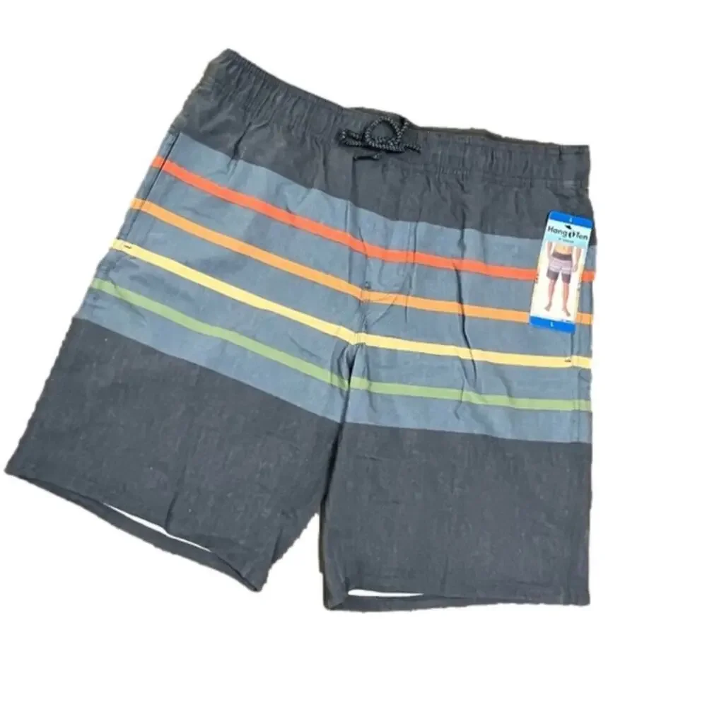 Hang Ten Men's Swim Shorts Trunk Blue Size Large NWT